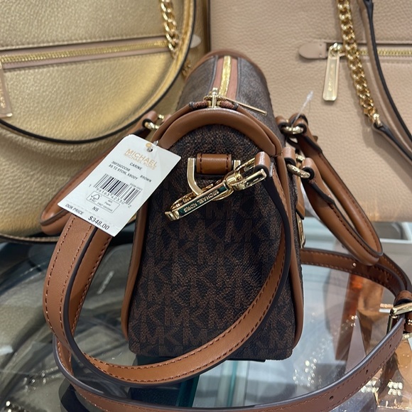 MICHAEL KORS
Carine Extra-Small Logo Satchel
Brown Signature 
NWT - Picture 7 of 16